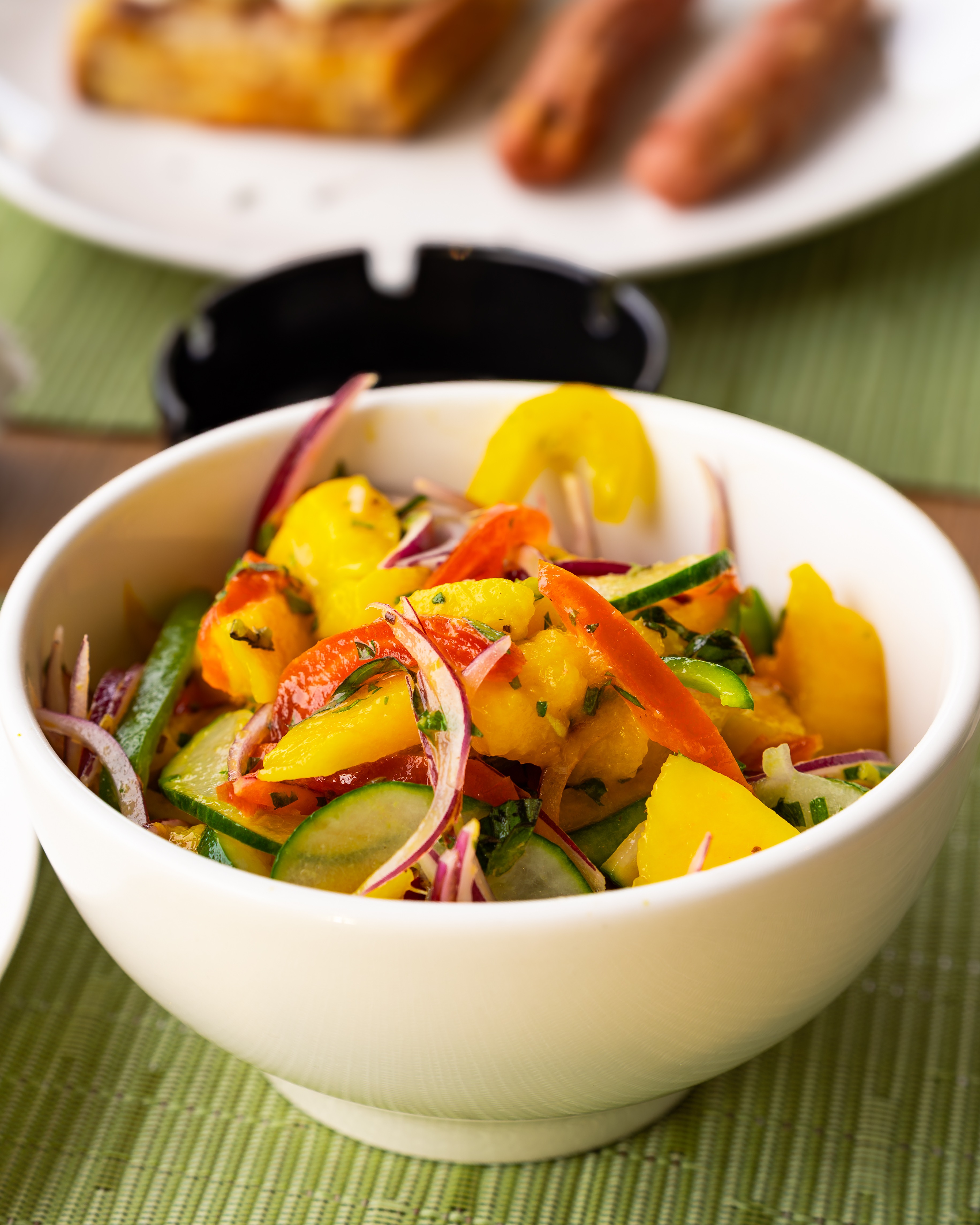 Fresh tropical mango salad